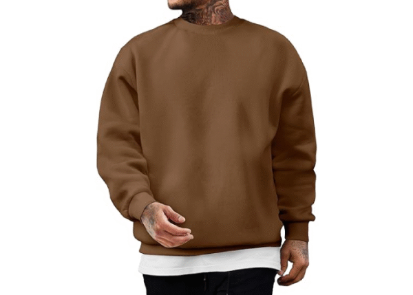 JMIERR Men's Casual Long Sleeves Crewneck Sweatshirts Cotton Pullover Sweatshirt for Men