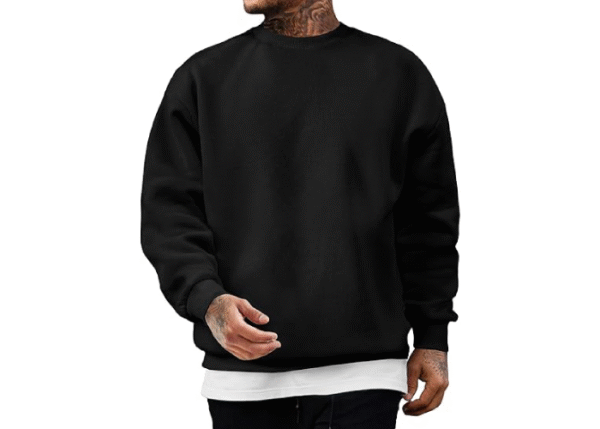 JMIERR Men's Casual Long Sleeves Crewneck Sweatshirts Cotton Pullover Sweatshirt for Men - Image 2