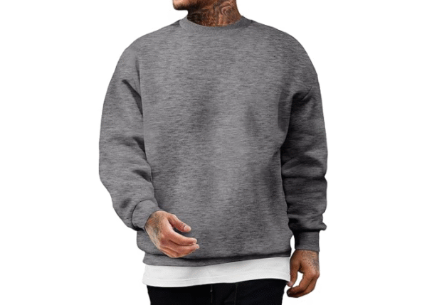 JMIERR Men's Casual Long Sleeves Crewneck Sweatshirts Cotton Pullover Sweatshirt for Men - Image 3